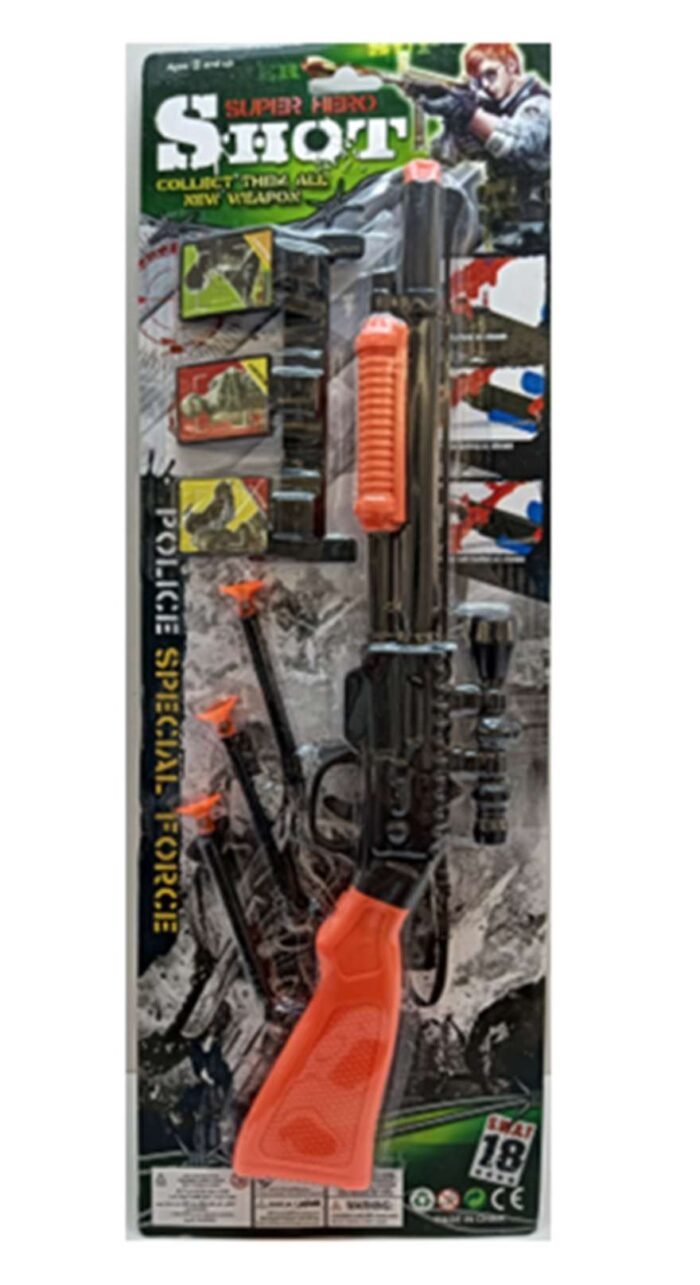 Super Hero Shoot Rifle With 3 Darts Kid toys - B115
