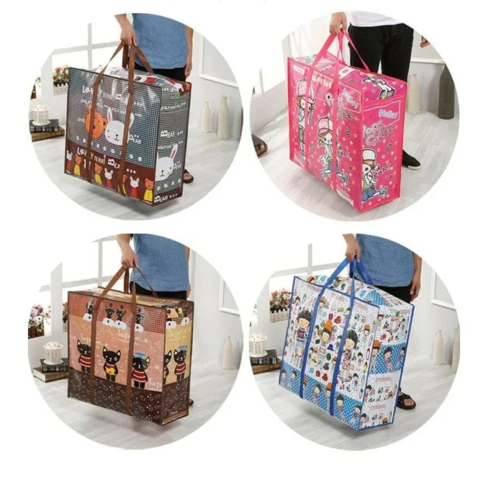 SAKO BAG / ECO BAG / STORAGE BAG Zipper Bag, Random Design Lb01 size 90 / 60 30 Lb02 size 80/ 60 / 26 Lb03 size 70 / 55 / 23 Lb04 size 60  45  20 Lb05 size 50  35  20 - Image 3