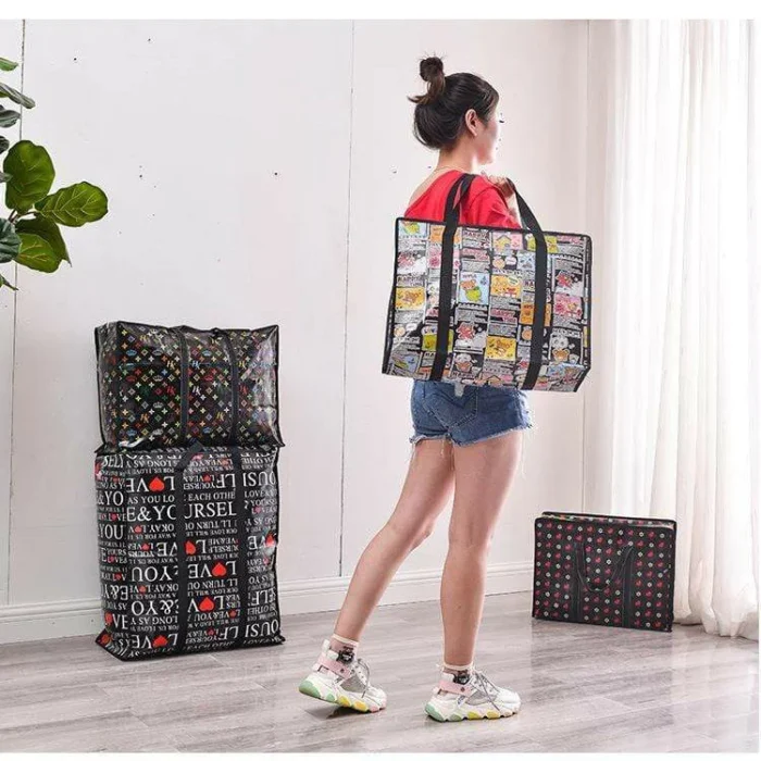 SAKO BAG / ECO BAG / STORAGE BAG Zipper Bag, Random Design Lb01 size 90 / 60 30 Lb02 size 80/ 60 / 26 Lb03 size 70 / 55 / 23 Lb04 size 60  45  20 Lb05 size 50  35  20 - Image 7